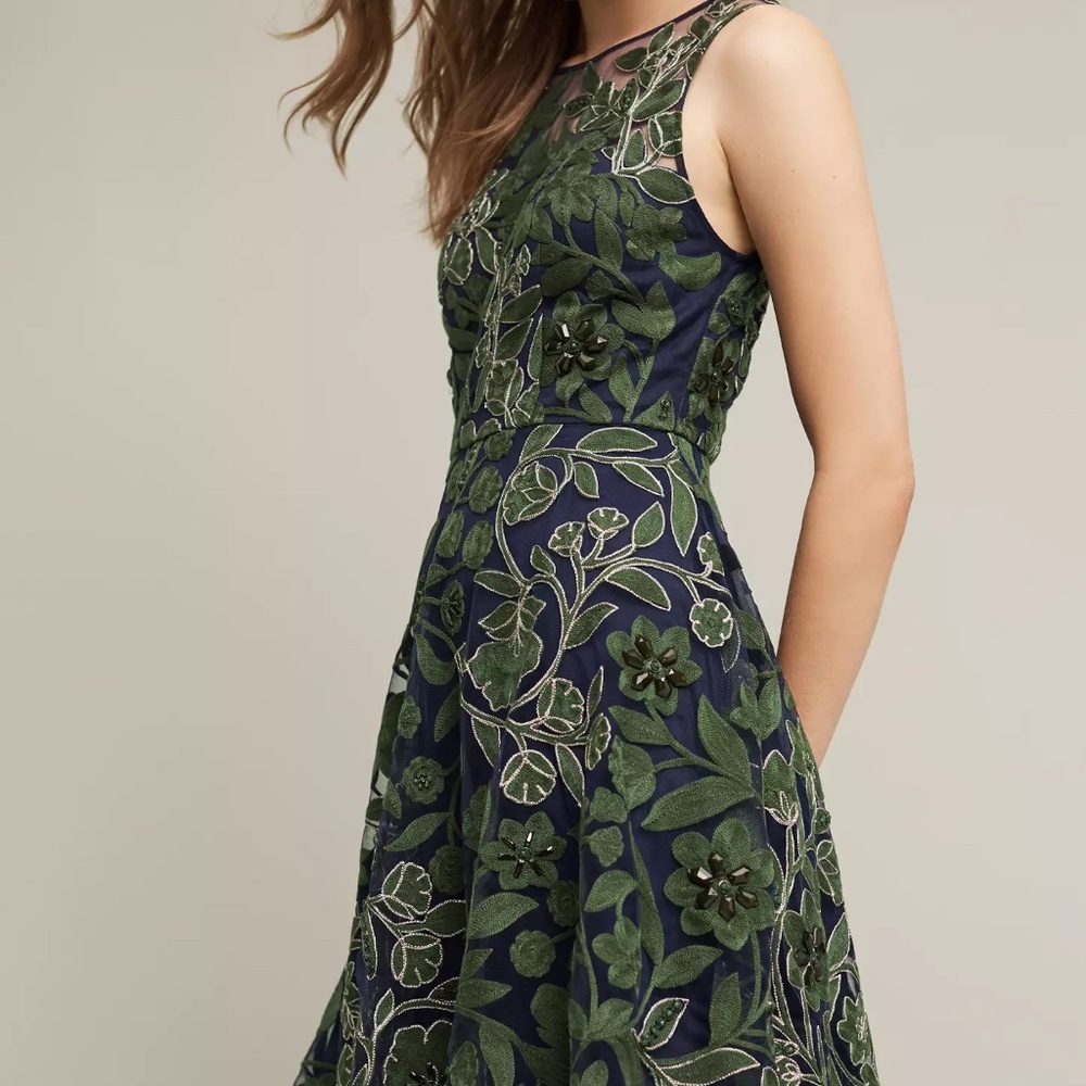 Embroidered Fern Dress from Anthropologie - Picture 2 of 9